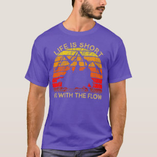 Retro Vintage kayaking canoe River rafting Life T-Shirt