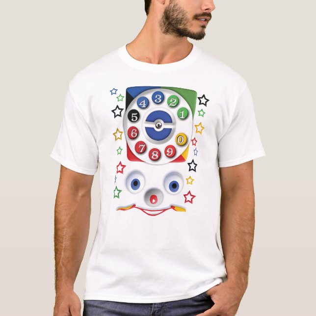 Retro Vintage kids Toys Dial Phone T-Shirt (Front)