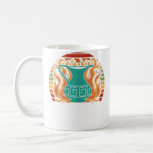 Retro Vintage Kiln Sculpting Ceramics Pot Pottery Coffee Mug