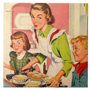 retro vintage kitchen decor tile