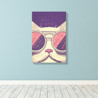 Retro Vintage Kitty Canvas Print