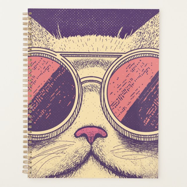 Retro Vintage Kitty Planner (Front)