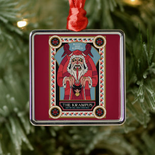 Retro Vintage Krampus & the Old, Dark Christmas Metal Tree Decoration