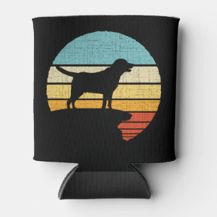 Retro Vintage Labrador Black Lab Owner Dog Puppy  Can Cooler