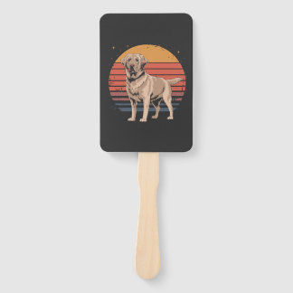 Retro Vintage Labrador Retriever Dog Lover Gifts Hand Fan