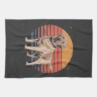 Retro Vintage Labrador Retriever Dog Lover Gifts Tea Towel