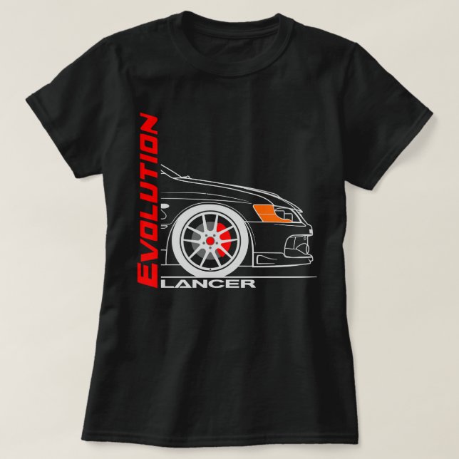 Retro Vintage Lancer Evolution T-Shirt (Design Front)