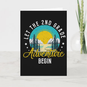 Retro Vintage Let The 2nd Grade Adventure Byck To Card