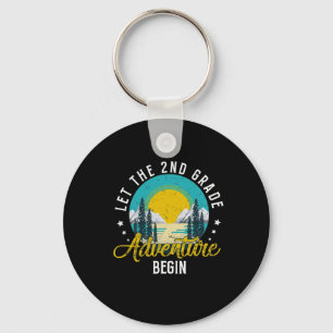 Retro Vintage Let The 2nd Grade Adventure Ck To Sc Key Ring