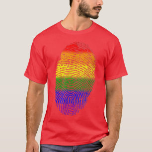 Retro Vintage LGBT Gay Its In My DNA Rainbow Flag  T-Shirt