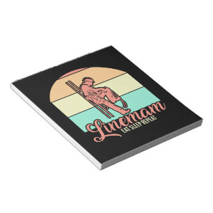 Retro Vintage Lineman Notepad