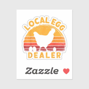 Retro Vintage Local Egg Dealer Farmer Chicken Egg
