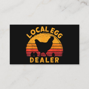 Retro Vintage Local Egg Dealer Farmer Chicken Egg  Business Card
