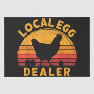 Retro Vintage Local Egg Dealer Farmer Chicken Egg  Tissue Paper