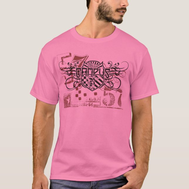 retro vintage look campus tshirt (Front)