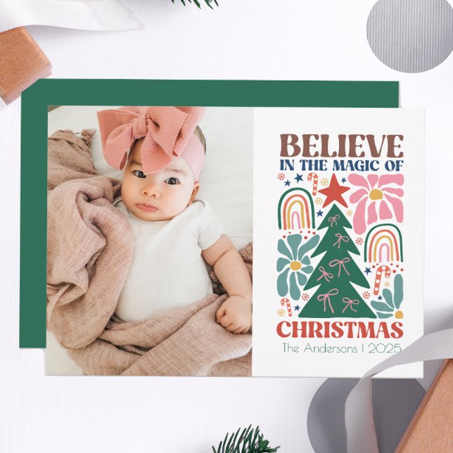 Retro Vintage Magic of Christmas Holiday Card (Creator Uploaded)