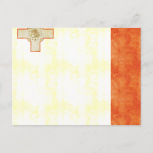 Retro Vintage Malta Flag Postcard