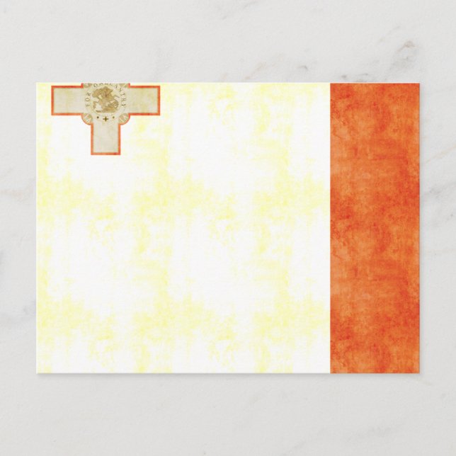 Retro Vintage Malta Flag Postcard (Front)