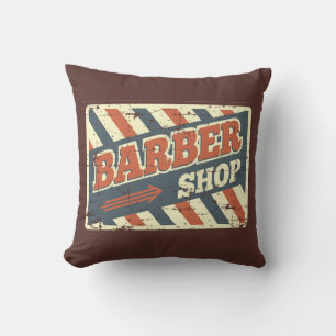 Retro Vintage Man Cave Rustic Barber Arrow Cushion