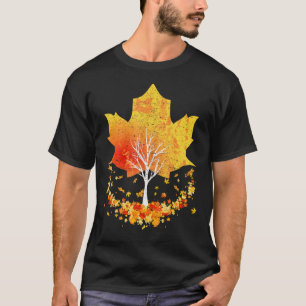 Retro Vintage Maple Leaf Autumn Fall Enjoy the T-Shirt