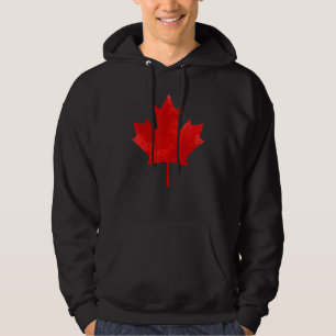 Retro Vintage Maple Leaf Canadian Flag Cute Canada Hoodie