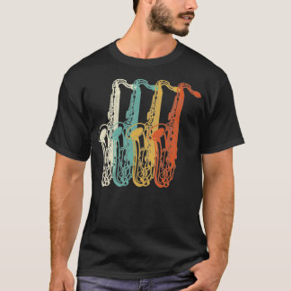 Retro Vintage Marching Band Saxophone 2 T-Shirt