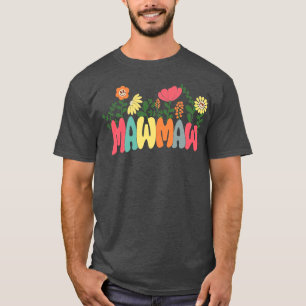 Retro Vintage Mawmaw Best Grandma Ever Floral Moth T-Shirt