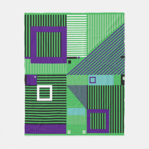 Retro vintage memphis fashion style pattern. Illus Fleece Blanket