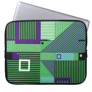 Retro vintage memphis fashion style pattern. Illus Laptop Sleeve
