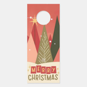 Retro/Vintage Merry Christmas tree Door Hanger