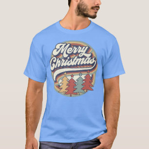 Retro Vintage Merry Christmas With Christmas Tree T-Shirt