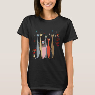 Retro Vintage Mid-century Cats Modern Look 50s 60s T-Shirt