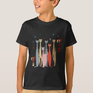 Retro Vintage Mid-century Cats Modern Look 50s 60s T-Shirt