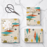Retro Vintage Mid Century Mod Atomic Space Age  Wrapping Paper Sheet<br><div class="desc">Retro Vintage Mid Century Mod Atomic Space Age Wrapping Paper Sheets</div>