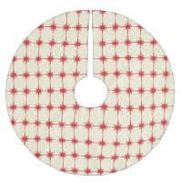 Retro Vintage Mid-century Star Pattern Red Cream