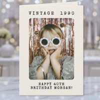 Retro Vintage Milestone Photo Birthday