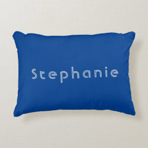 Retro Vintage Minimalist Modern Blue Decorative Cushion