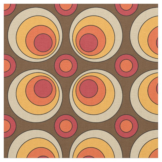 Retro Vintage Mod Pattern Fabric (Close Up)
