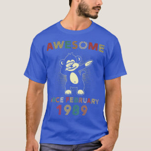 Retro Vintage Monkey Awesome Since FEBRUARY 1989 T-Shirt