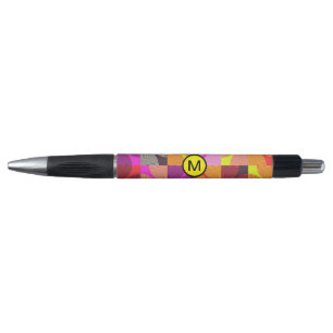 Retro Vintage monogrammed Teacher Colourful