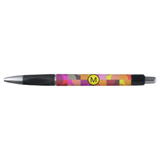 Retro Vintage monogrammed Teacher Colourful (Front)