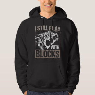 retro vintage motor I still play with block for ca Hoodie