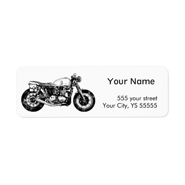 Retro Vintage Motorcycle Distressed Graphic (Front)