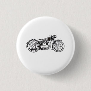 Retro Vintage Motorcycle _ I Love My Motorcycle 3 Cm Round Badge