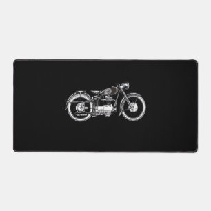 Retro Vintage Motorcycle _ I Love My Motorcycle Desk Mat