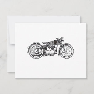Retro Vintage Motorcycle _ I Love My Motorcycle Holiday Card