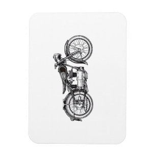 Retro Vintage Motorcycle _ I Love My Motorcycle Magnet