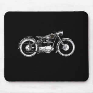 Retro Vintage Motorcycle _ I Love My Motorcycle Mouse Mat