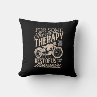Retro Vintage Motorcycle rider therapy Cushion