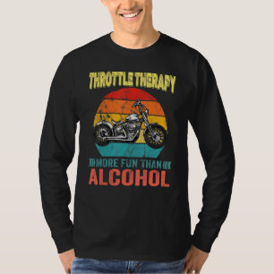 Retro Vintage Motorcycle Throttle Therapy Men Wome T-Shirt